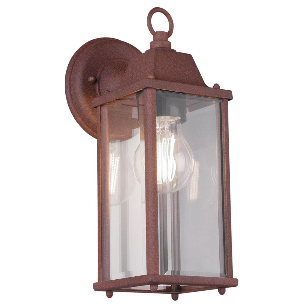 LED WANDLEUCHTE OLONA Rostfarben Braun - Braun, Glas (14.5/11/29cm)