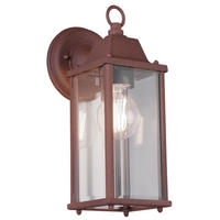 LED WANDLEUCHTE OLONA Rostfarben Braun - Braun, Glas (14.5/11/29cm)