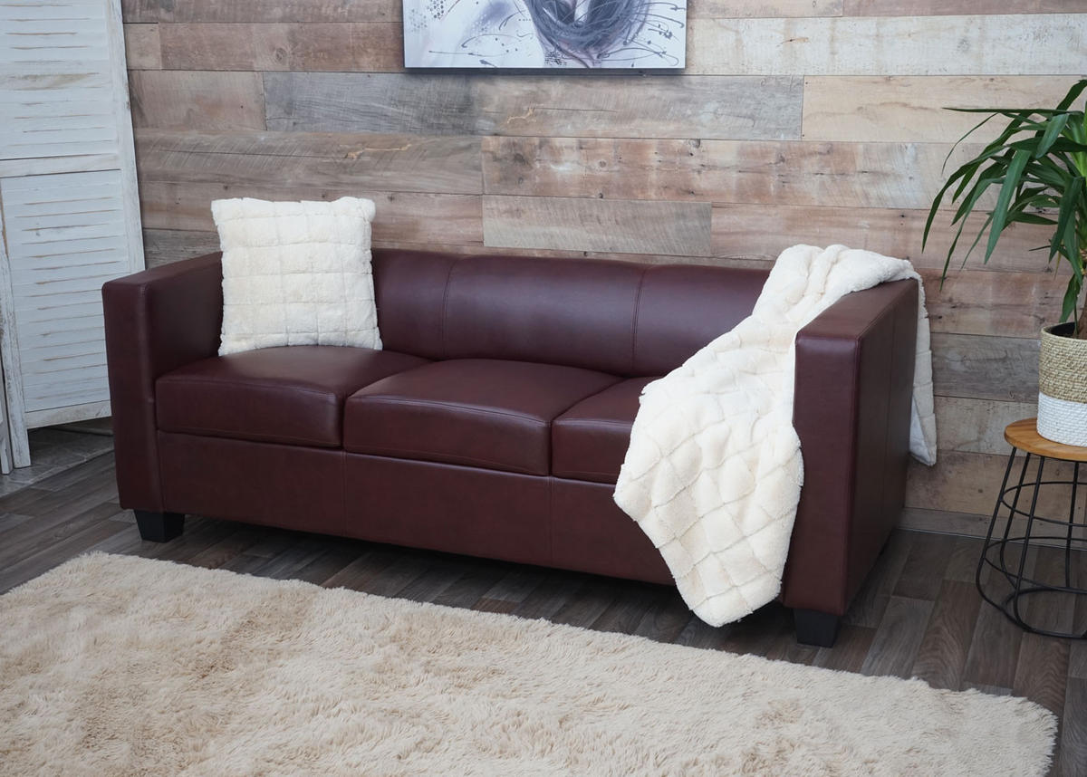 3-SITZER SOFA Rotbraun - Rotbraun, Textil (191/70/75cm) - MCW