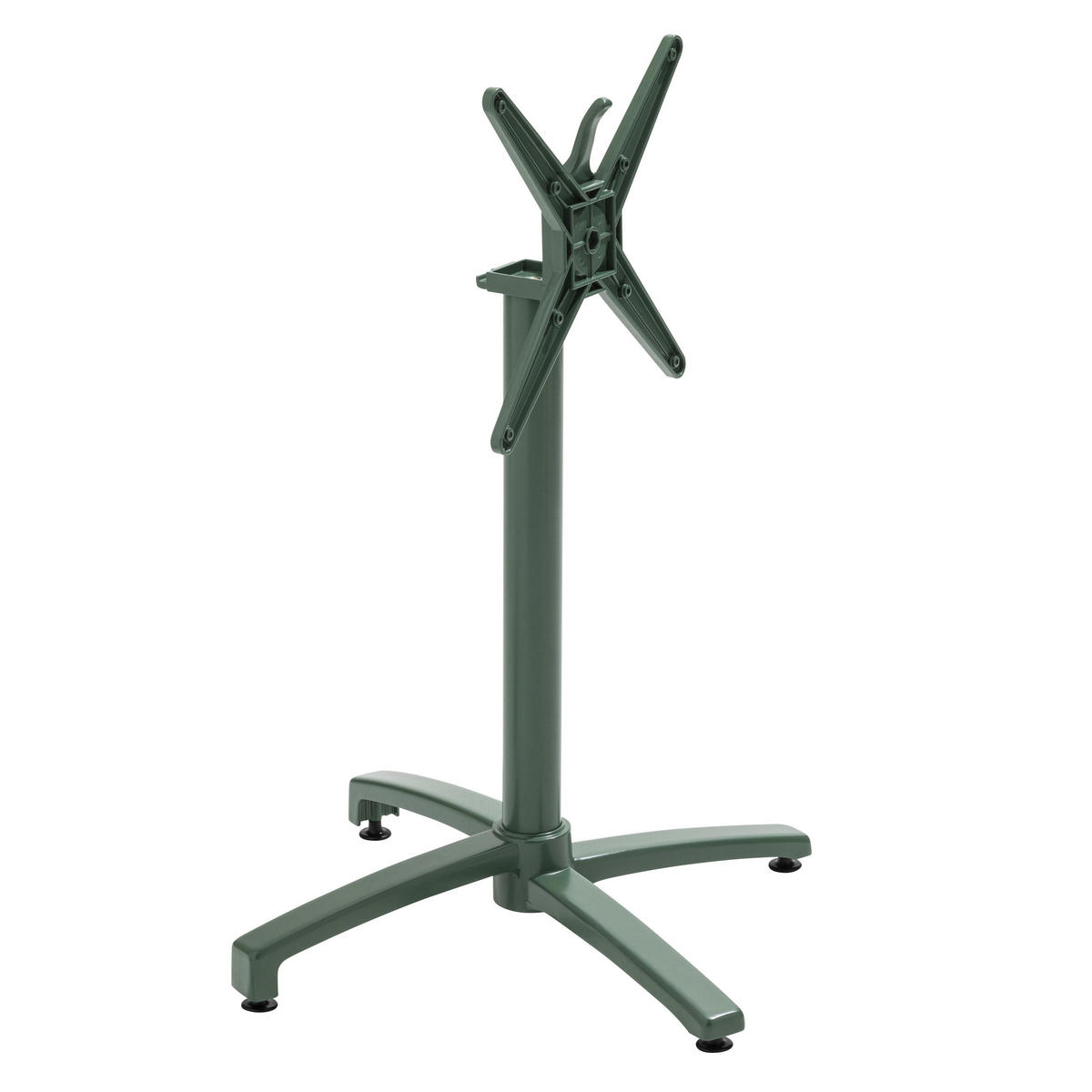 TERRASSENTISCH 70 X 70 cm, Dunkelgrünen - Grün, Metall (60/60/72cm) - Oviala
