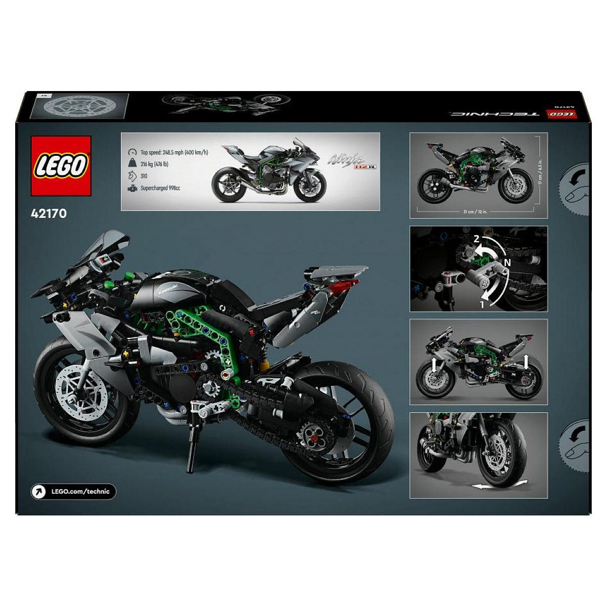 KLEMMBAUSTEINE Technic Kawasaki - Rot, Kunststoff (7/26/38cm) - Lego
