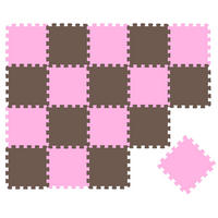 SPIELMATTE ab Null - 180/90/1 cm Puzzlematte Pink - Multicolor, Kunststoff (30/30cm) - Littletom