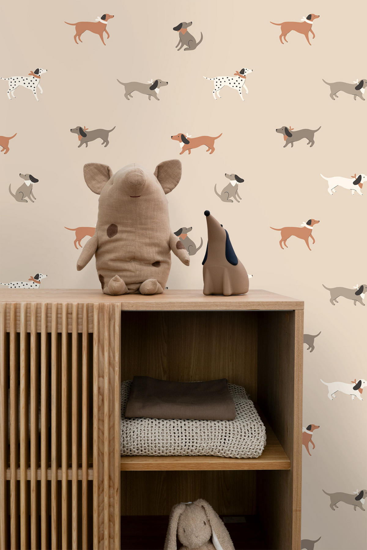 TAPETE Hunde 50 x 900 cm - Terracotta, Papier (50/0.1cm) - ESTAhome