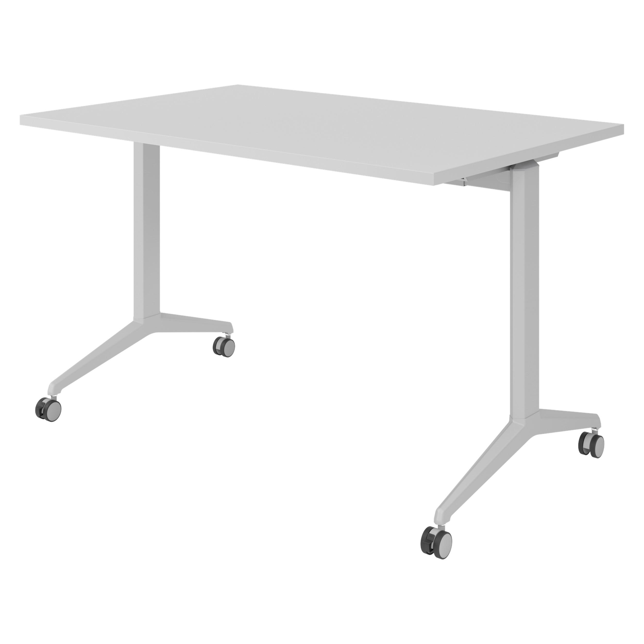 SEMINARTISCH klappbar & fahrbar 80/120/75 cm in Grau/Silberfarben - Silberfarben/Grau, Holzwerkstoff (80/120/75cm) - bümö