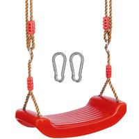 SCHAUKELSITZ Swifty,Belastbarkeit 75 kg, inklusive Karabinerhaken,rot - Rot, Kunststoff (42/120cm) - tectake