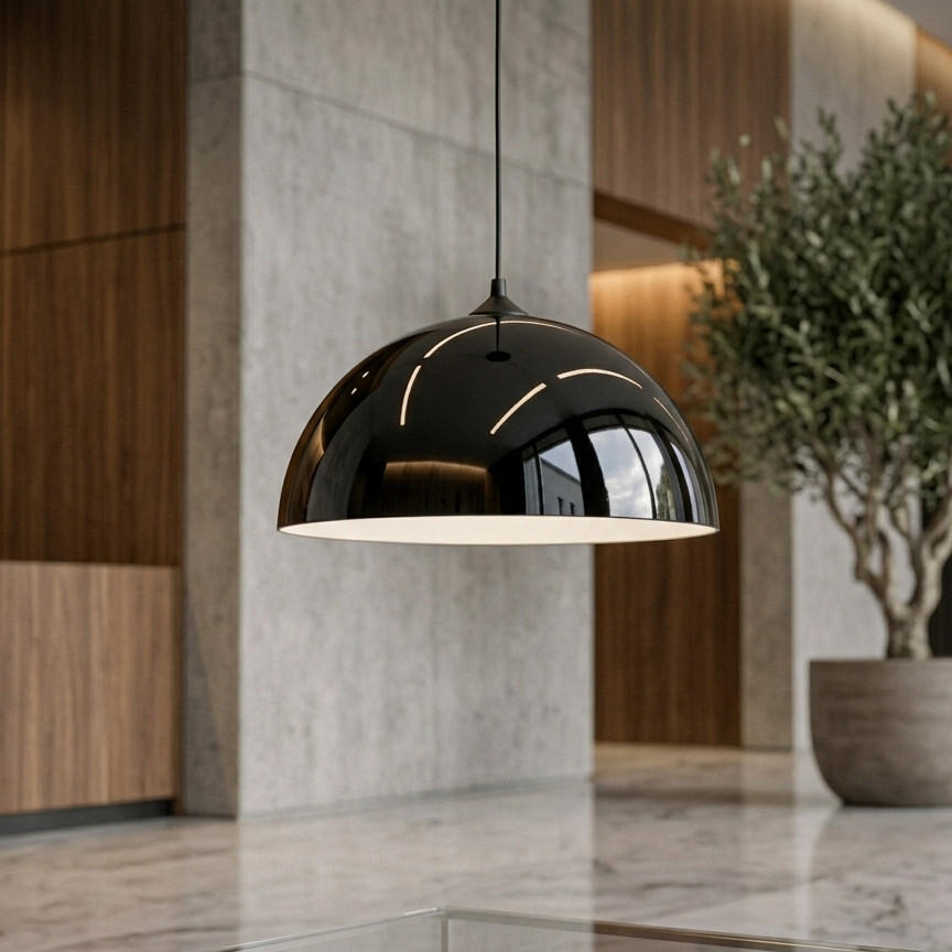 HÄNGELEUCHTE Cassis - Schwarz, Metall (40/40/20cm) - Lumicom