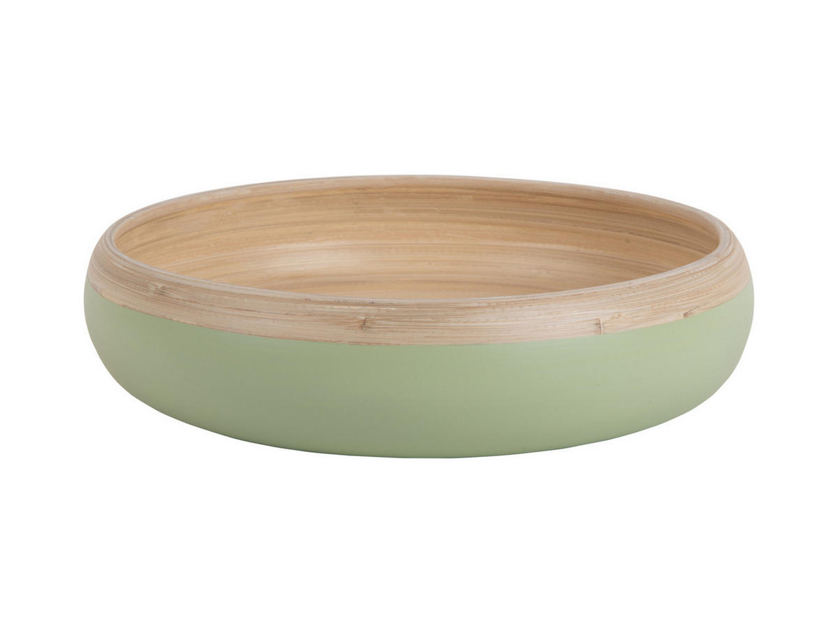 SCHALE Puro Sphere 30/30/8 cm - Grün, Naturmaterialien (30cm) - Present Time