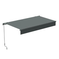MARKISE pisa grau 2.95 x 3 m aus stahl - Grau, Metall (300/14/295cm) - Concept Usine