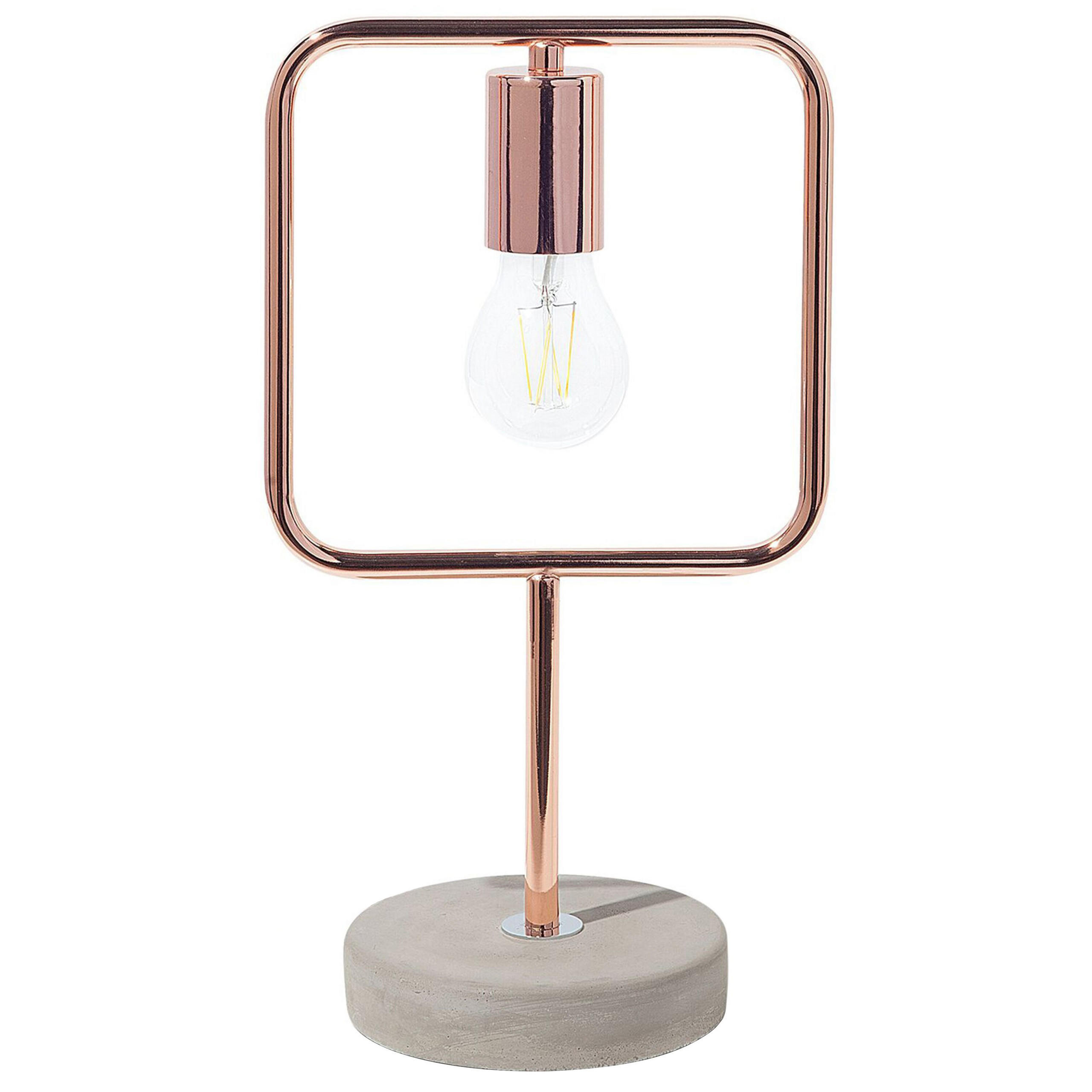 TISCHLAMPE Mundo 21/21/37 cm - Kupferfarben, Metall (21/21/37cm) - Beliani