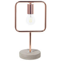 TISCHLAMPE Mundo 21/21/37 cm - Kupferfarben, Metall (21/21/37cm) - Beliani