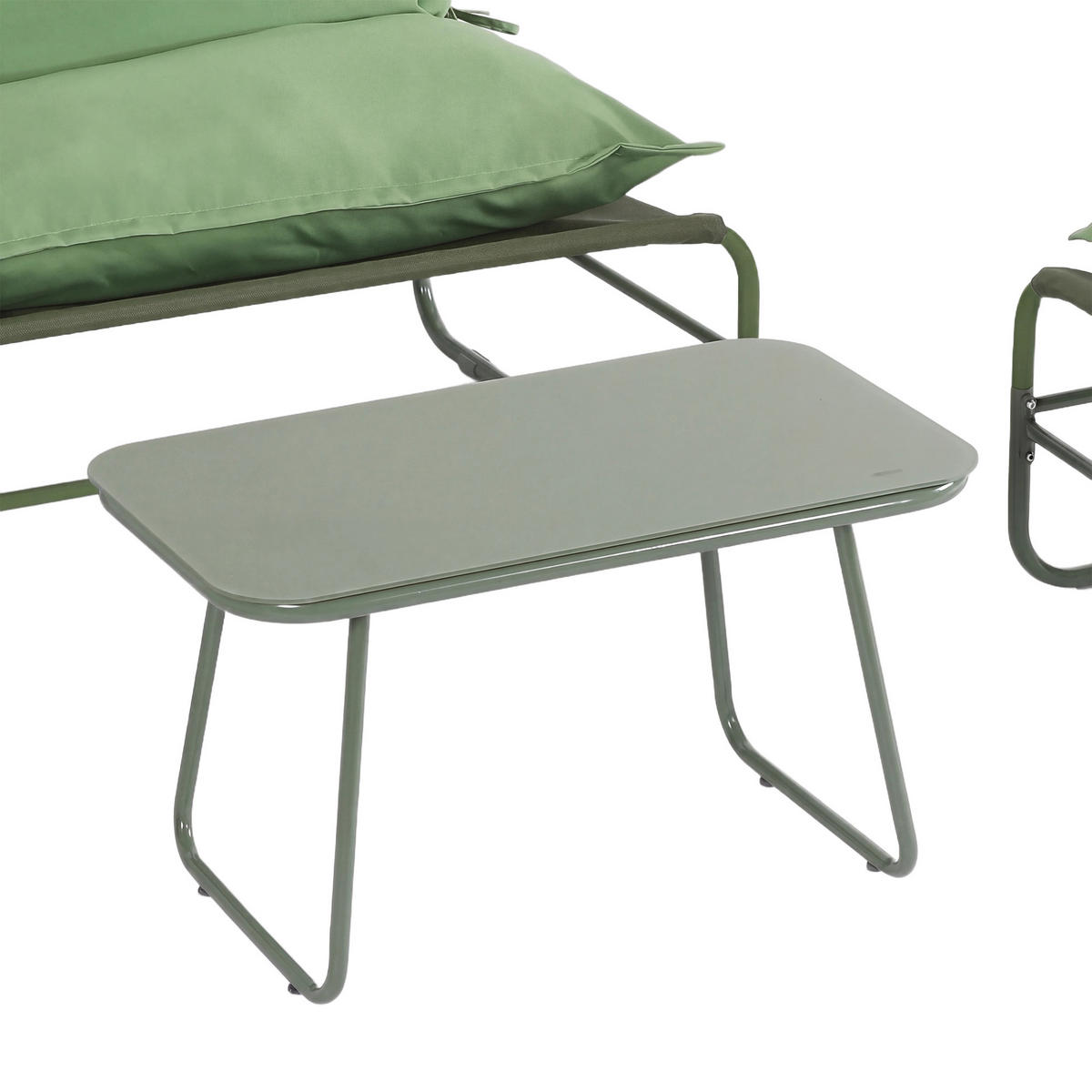 GARTENSET Grün 45/79/44 cm 4er-Set - Grün, Metall - Mobili Rebecca