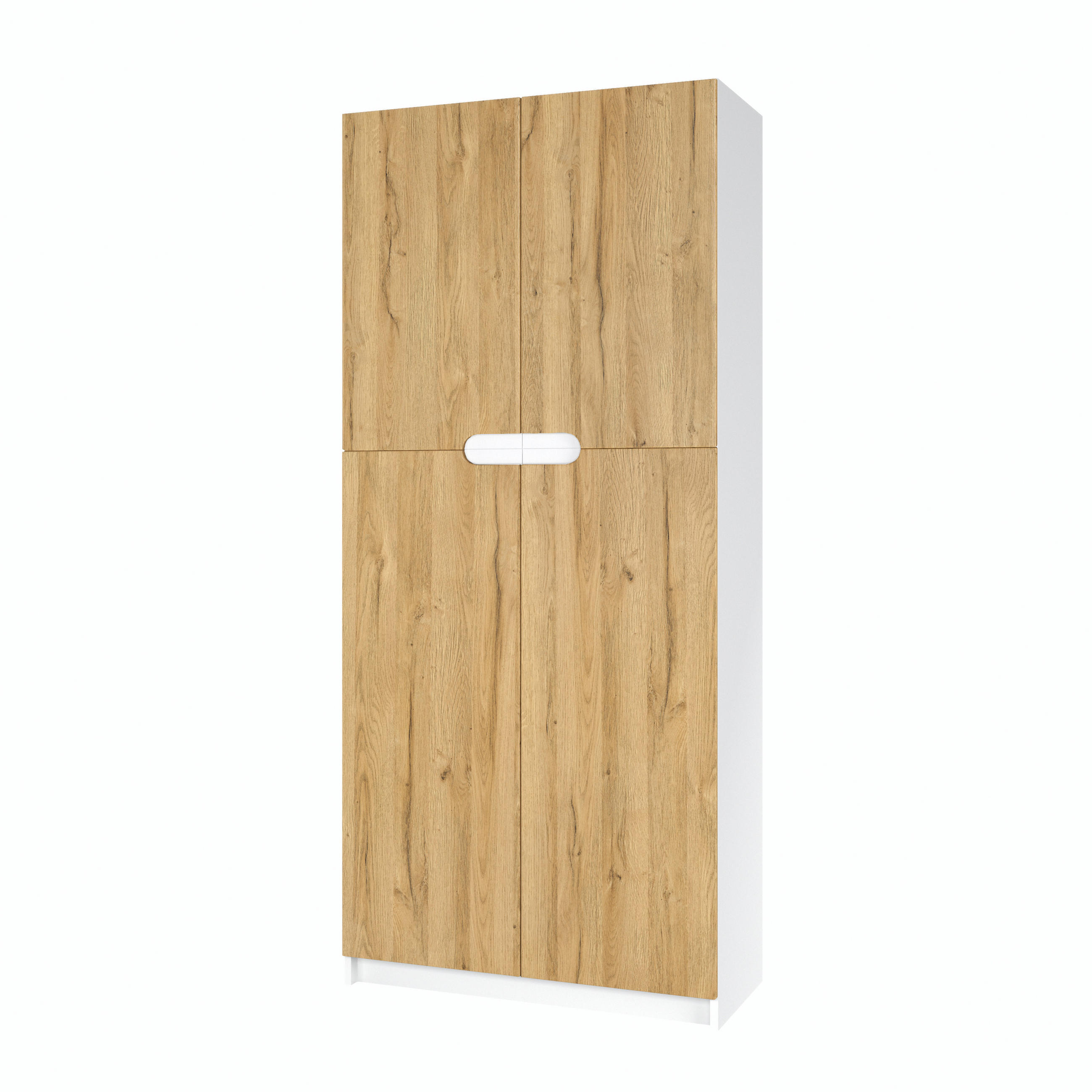 BÜROSCHRANK Logan Fronten in Eiche Natur - Eichefarben, Holzwerkstoff (82/184/37cm) - Vladon