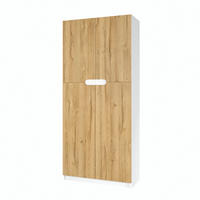 BÜROSCHRANK Logan Fronten in Eiche Natur - Eichefarben, Holzwerkstoff (82/184/37cm) - Vladon