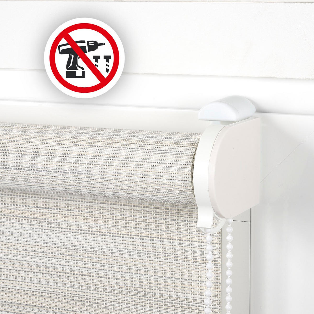 SCREEN-ROLLO Plus Easyfix Graubeige 100x180 - Greige, Kunststoff (100/180/1cm) - STORESDECO