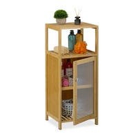 BADEZIMMERSCHRANK - Hellbraun, Holz/Holzwerkstoff (36.5/87.5/35cm) - Relaxdays
