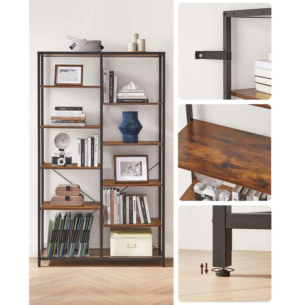 BÜCHERREGAL STANDREGAL - Braun, Holzwerkstoff (30/170/100cm) - Hansiro