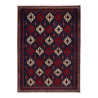 ORIENTTEPPICH handgeknüpft Afshar Blau 239/174 cm Schurwolle - Blau, Textil (174/239cm) - Looma