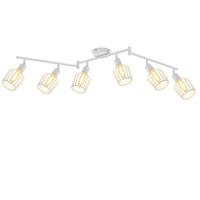 STRAHLER Ehrgeiz 6-flammig 122/20/10 cm - Weiß, Metall (122/20/10cm) - ZMH