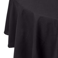 TISCHDECKE schwarz rund 178 cm, 100% Baumwolle - Schwarz, Textil (178/178cm) - Homescapes