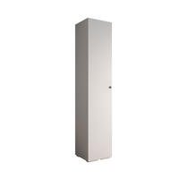 DREHTÜRENSCHRANK 236.7/50/47 1-türig - Schwarz/Weiß, Holz/Metall (50/236.7/47cm) - Abiks Möbel