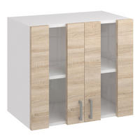 KÜCHENHÄNGESCHRÄNKE G80 2DS1 hell sonoma - Sonoma Eiche, Holzwerkstoff (80/60/31cm) - roe furniture
