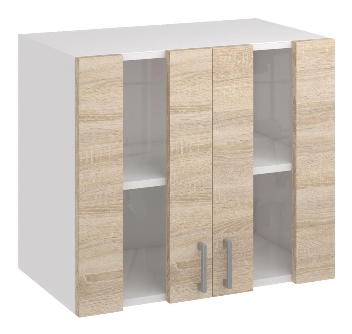 KÜCHENHÄNGESCHRÄNKE G80 2DS1 hell sonoma - Sonoma Eiche, Holzwerkstoff (80/60/31cm) - roe furniture