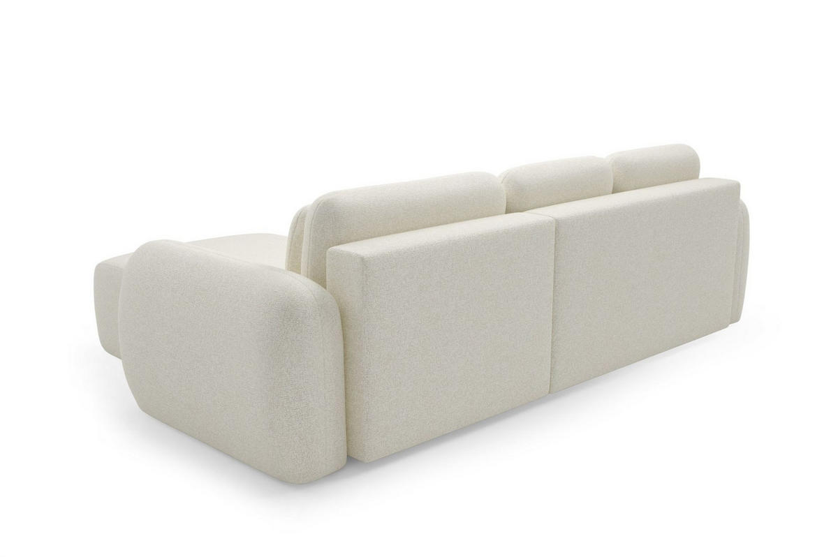 ECKSOFA Gaston Mit Schlaffunktion - Creme, Holzwerkstoff/Textil (304/190cm) - Fun Möbel