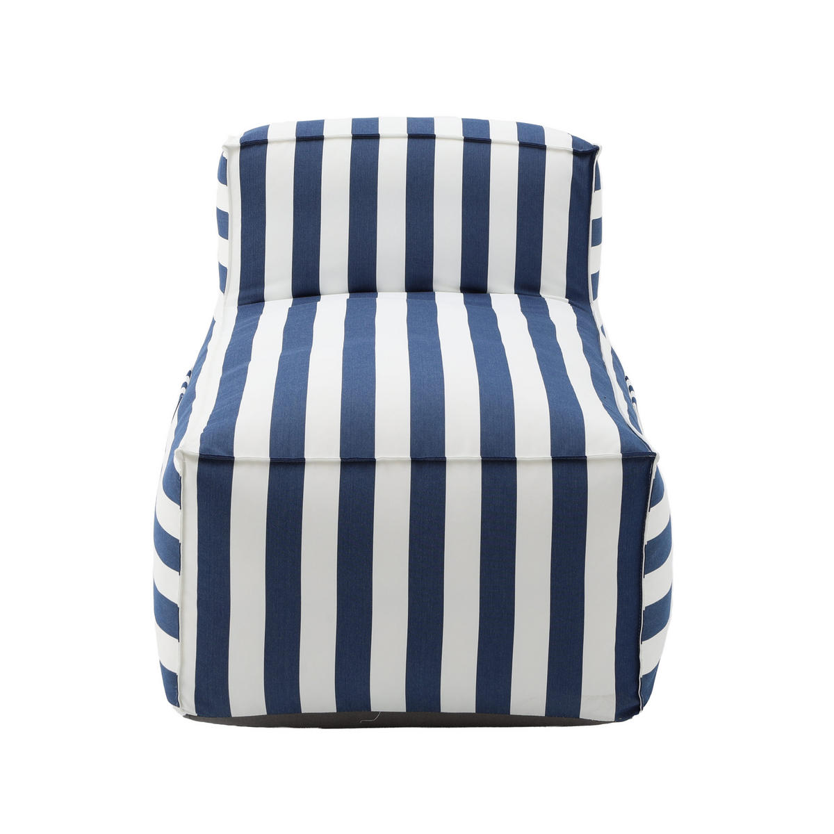 OUTDOOR Ottomane - Sitzsack SOFT mit Rückenlehne für Garten & Terrasse, blau - Blau, Textil (70/75/150cm) - Muffo