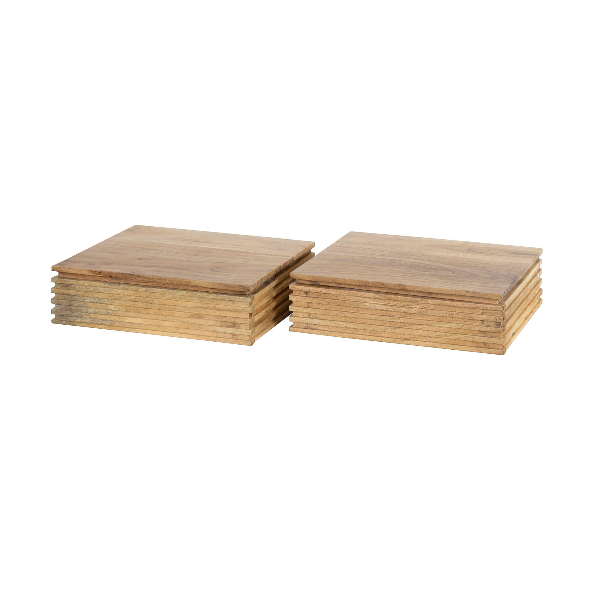 NACHTTISCH Layer Braun 25/30/80 cm 2er-Set - Braun, Holz (30/80/25cm) - Hoyz Collection