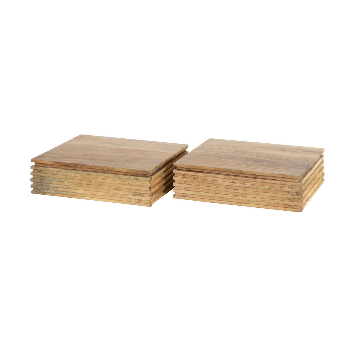 NACHTTISCH Layer Braun 25/30/80 cm 2er-Set - Braun, Holz (30/80/25cm) - Hoyz Collection