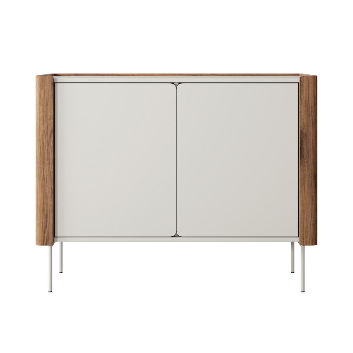 KOMMODE AVVOLGERE 105/82/39 cm mit 2 Türen Nussbaumfarben - Kaschmir/Nussbaumfarben, Holzwerkstoff (105/82/39cm) - MASSENO