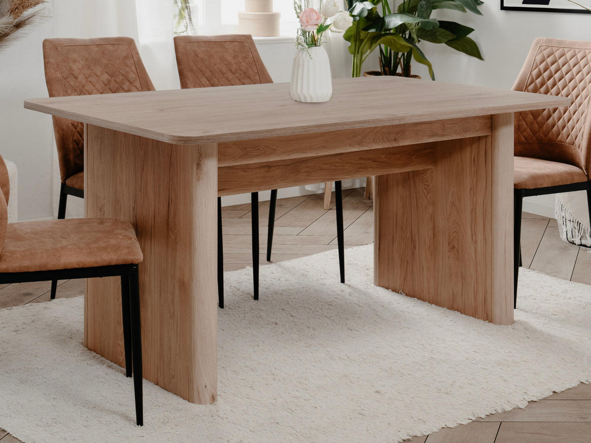 ESSTISCH Hickory Walnuss, Küchentisch ausziehbar 160 - 200 x 90 cm - Walnussfarben, Holzwerkstoff (160/90/75cm) - Furn.Design