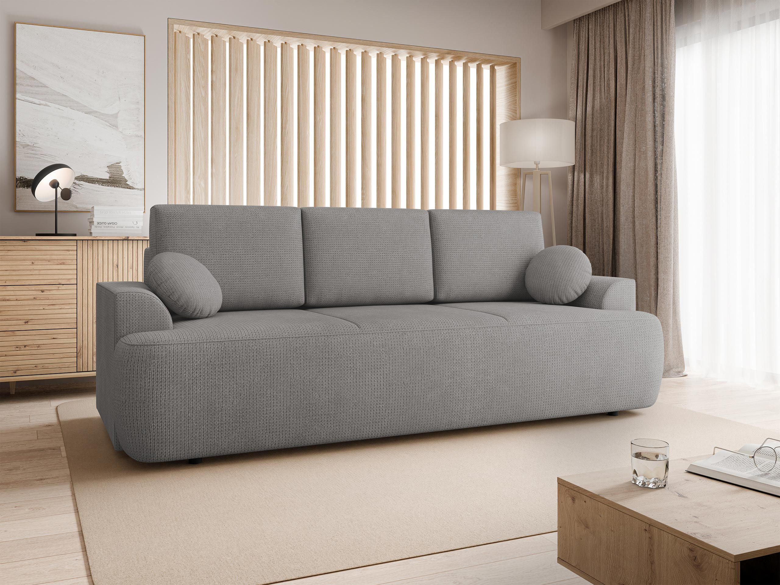 SCHLAFSOFA Velo - Schwarz/Grau, Holz/Kunststoff (248/94/110cm) - MIRJAN24