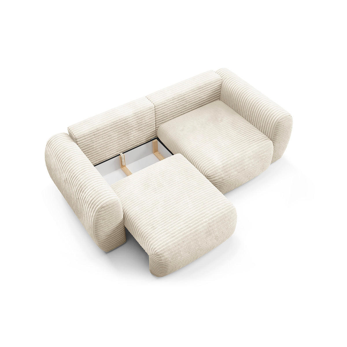 SOFA Camilla 3 Sitzplätze Weiß - Weiß, Holz (266/95/121cm) - Petits-meubles