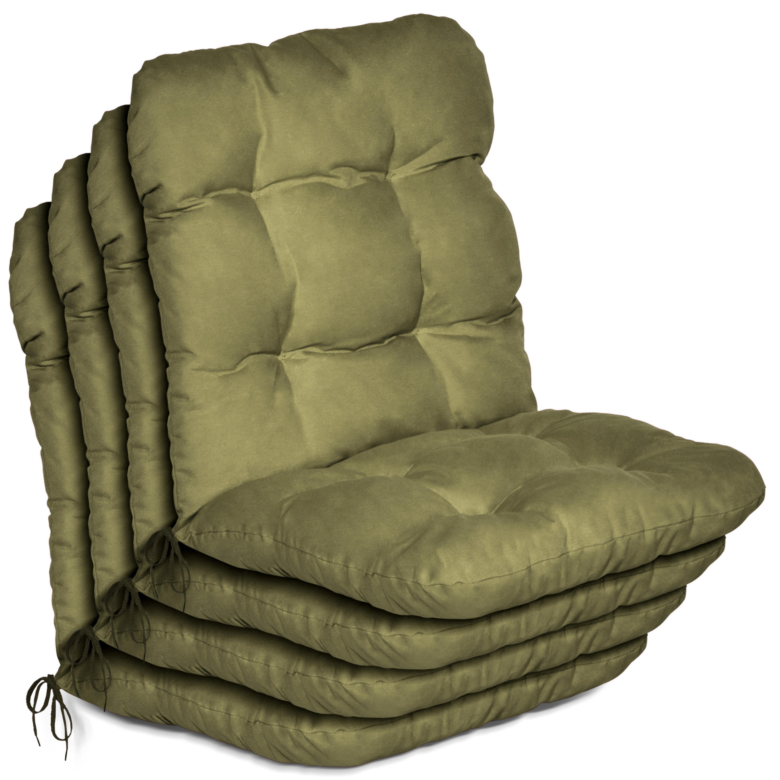 NIEDERLEHNER Flair NL 100x50x8cm Olivgrün (4tlg) - Olivgrün, Textil (50/100cm) - Beautissu 