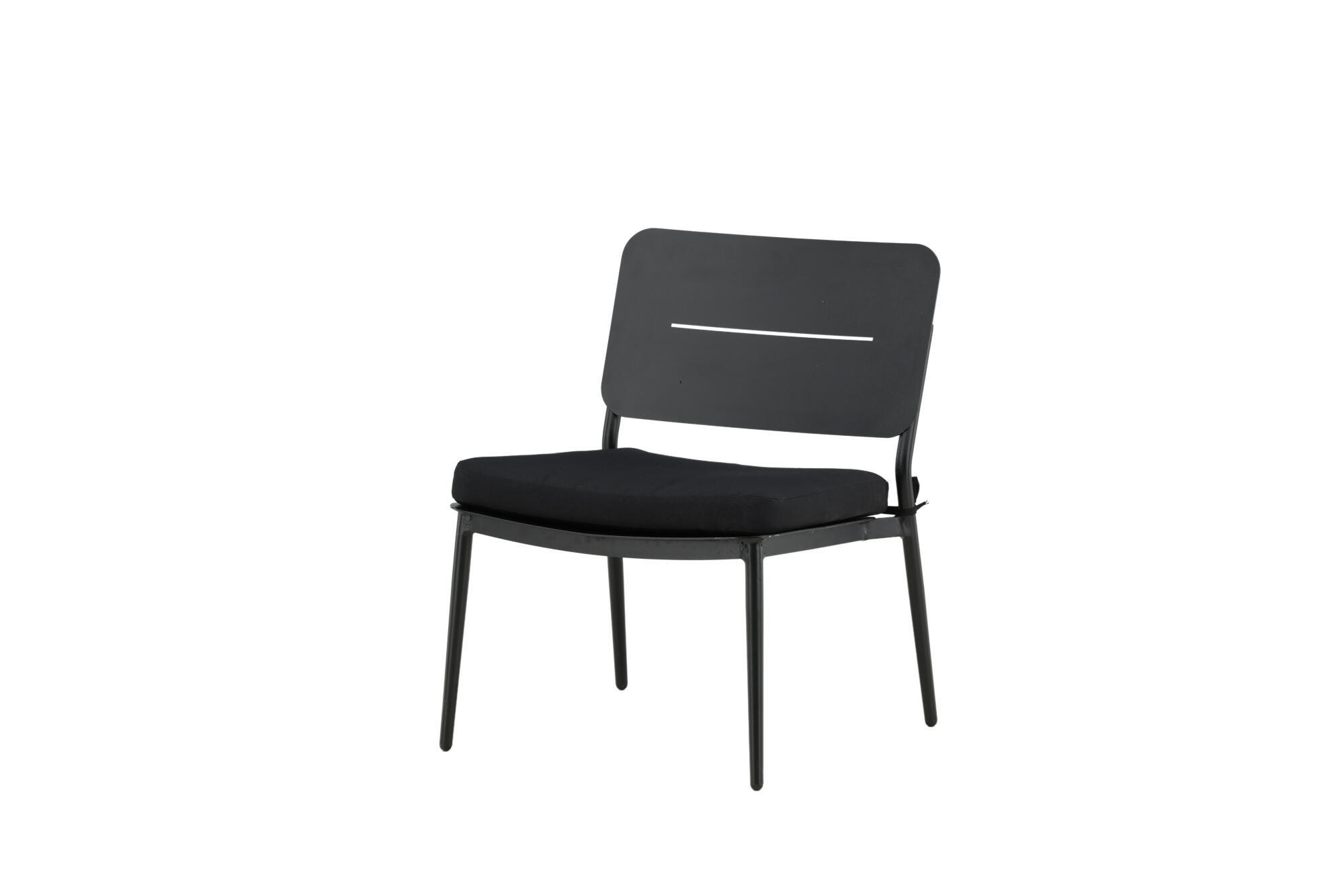 Furnlux Gartenessstuhl Schwarz 55x73x59 cm