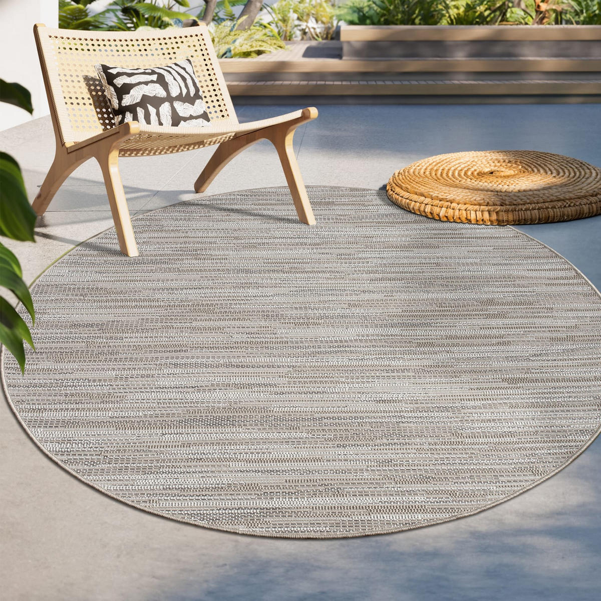 OUTDOORTEPPICH 120/120 cm Vermont 193 - Beige, Kunststoff (120/120cm) - Paco Home