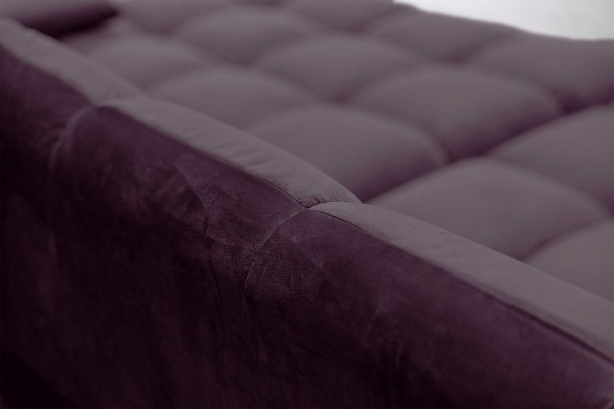 BIG SOFA VIVIEN Violett Velvet - Violett/Schwarz, Kunststoff/Textil (296/85/178cm) - KAWOLA