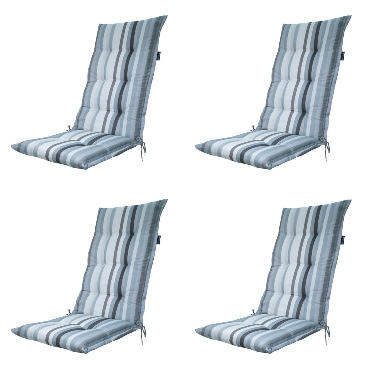 GARTENSTUHLKISSEN Righe 123/50 cm 4er-Set - Grau, Textil (50/7/123cm) - Madison