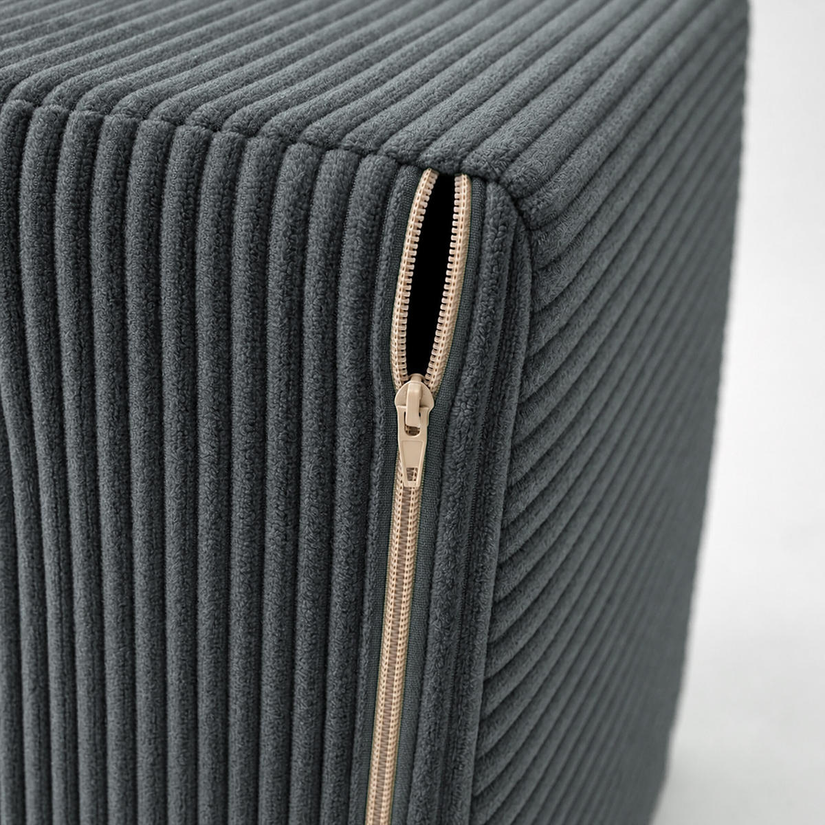 FÅTÖLJ antracit 4-delars-set manchester - Antracit, Textil/Plast (65/40/65cm) - Relaxdays