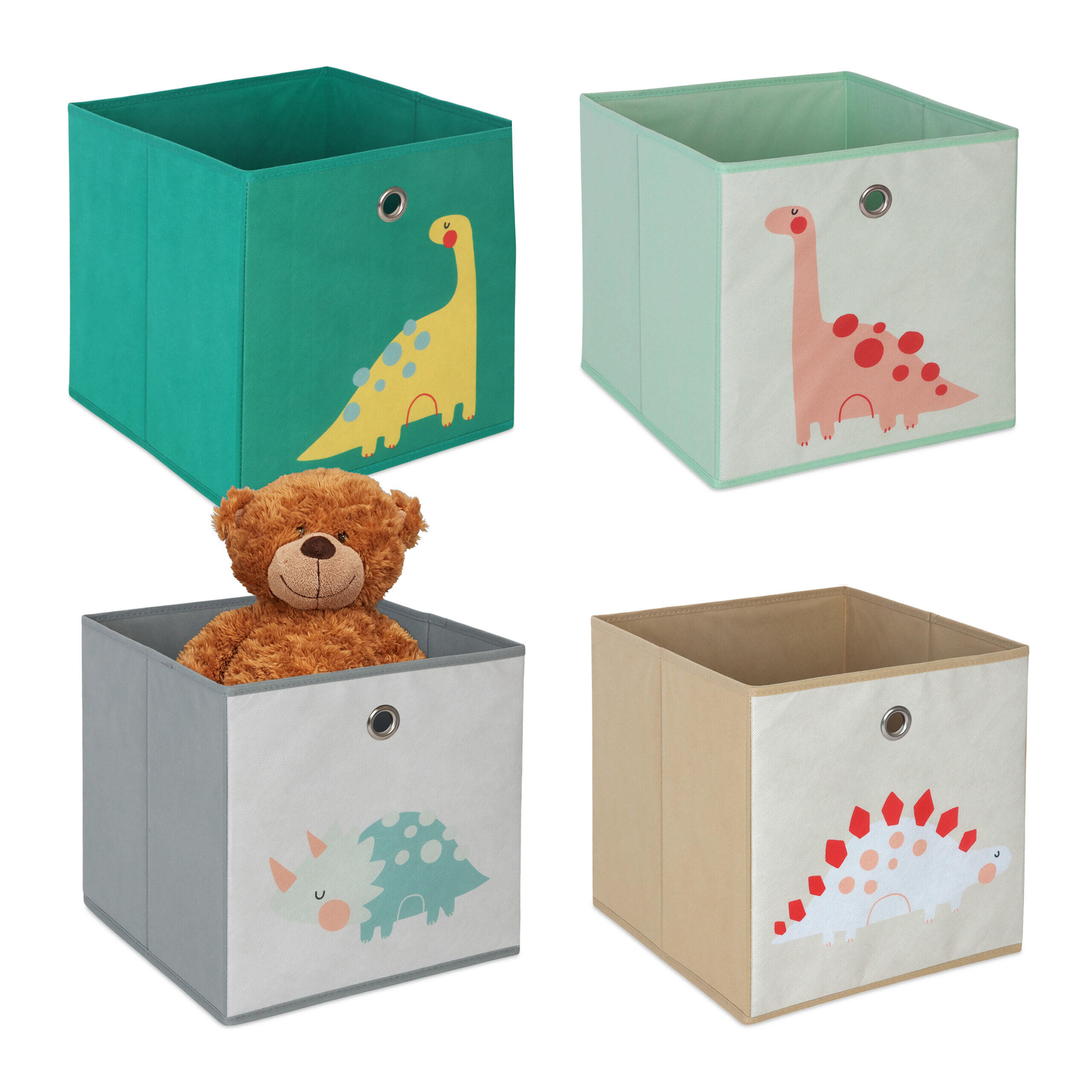 Relaxdays Aufbewahrungsbox Mehrfarbig 30x30 cm