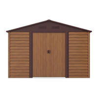 SCHREBERGARTENHAUS - 309 cm x 352 cm - metall - naturfarben dunkel Arsego - Naturfarben, Metall (309/177/352cm) - Vente-Unique