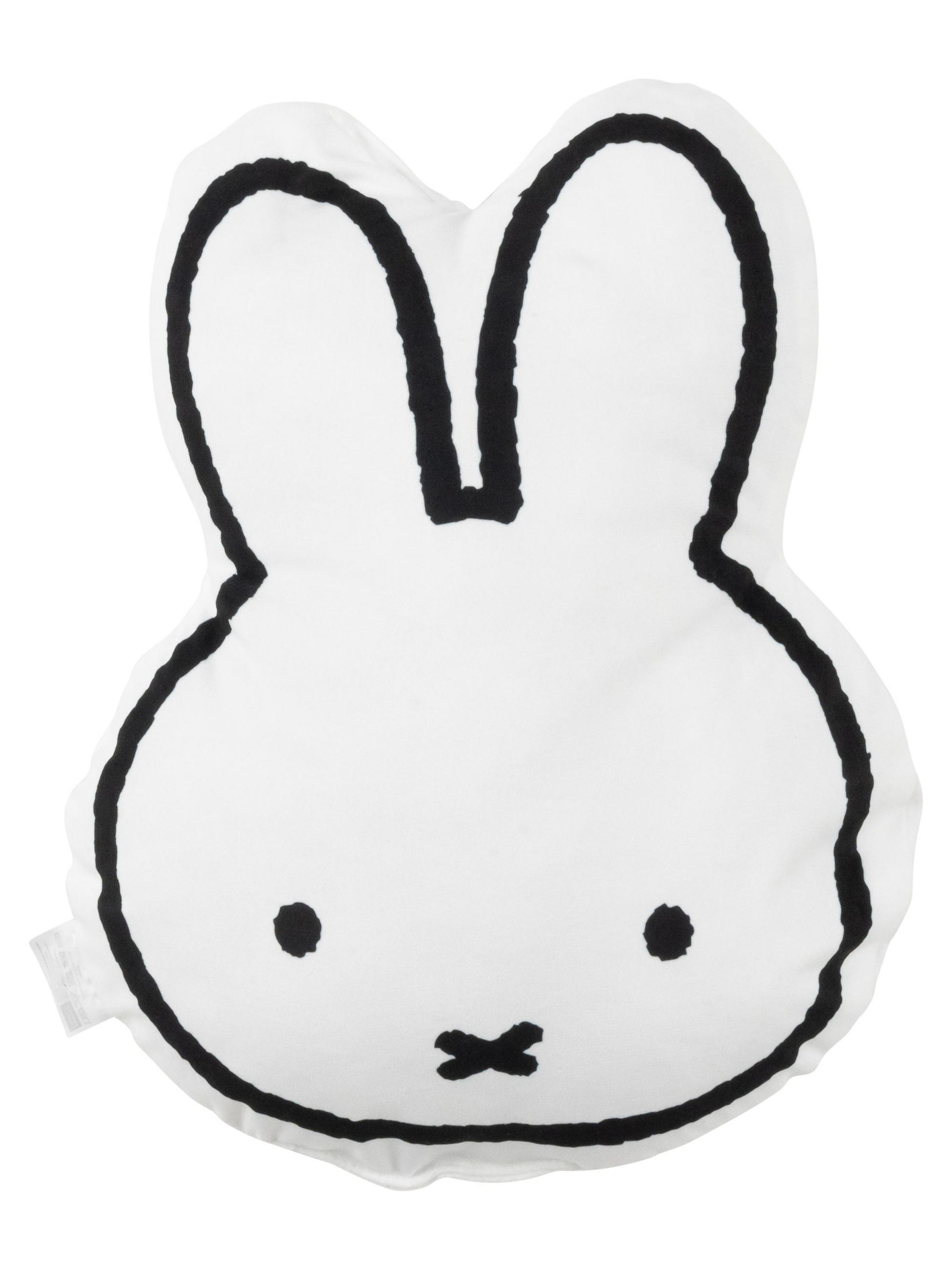 KINDERKISSEN Miffy Hase Weiß 37 x 30 cm - Weiß, Textil (37/30cm) - United Labels