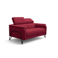 SOFA RODEN 2-Sitzer, rostrot, Veloursstoff - Rot, Holz/Textil (152/82/103cm) - Wozimo