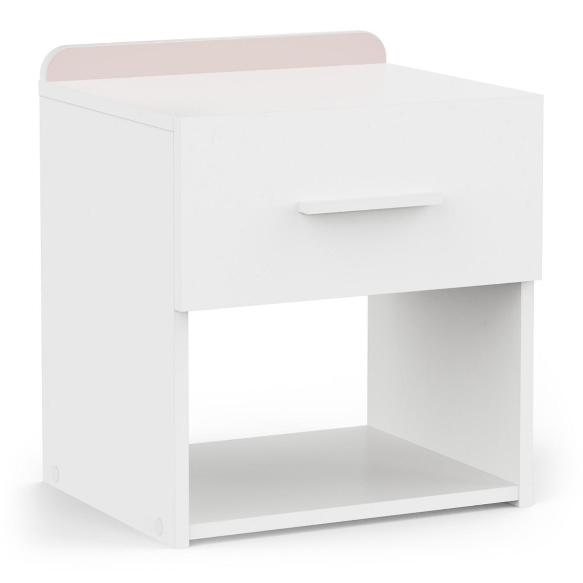 NACHTTISCH reverso weiss - Weiß, Holzwerkstoff (34.3/45.8/48cm) - Calicosy