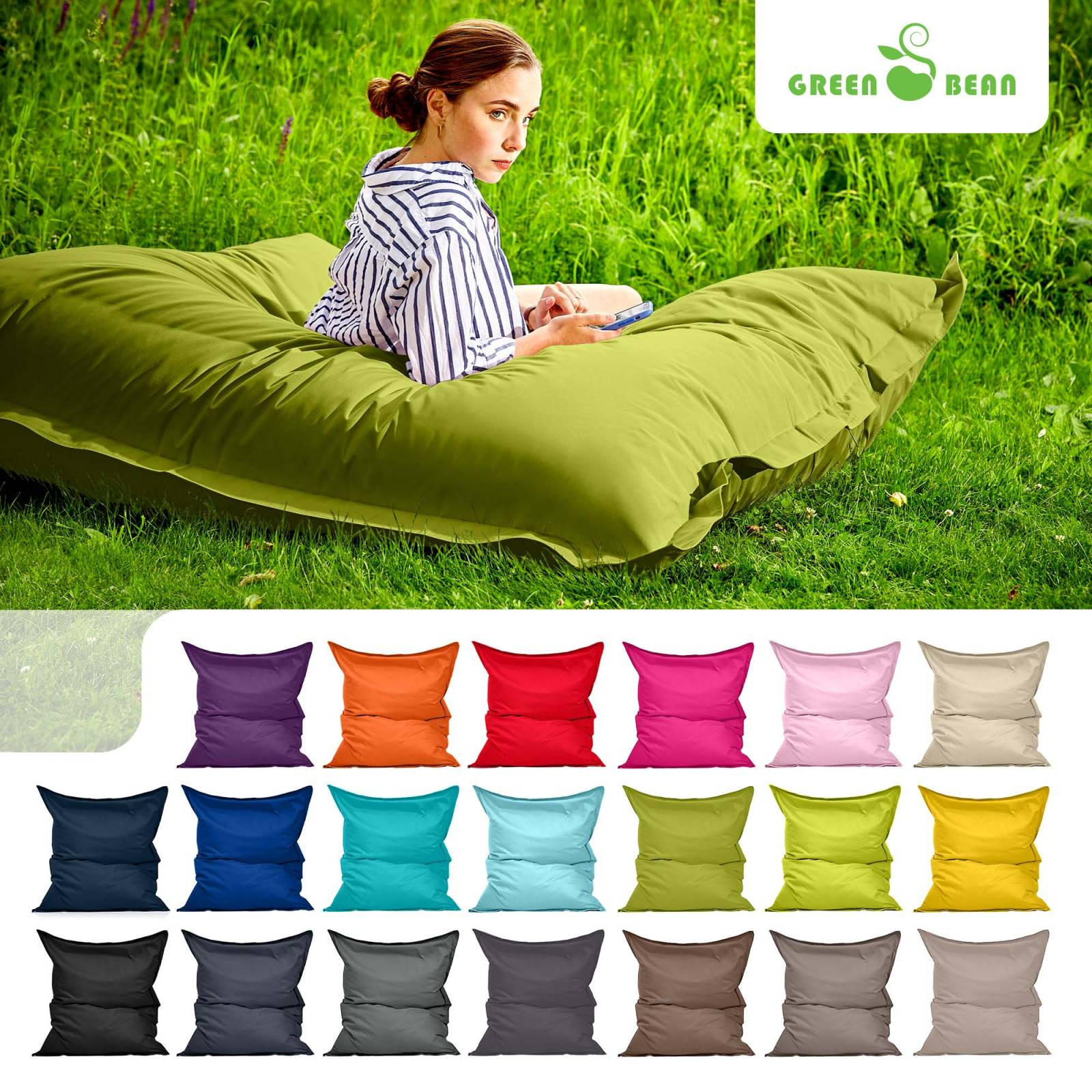 RIESEN-SITZSACK "Square" 120x160cm 270 L - Grün, Textil (120/25/160cm) - Green Bean