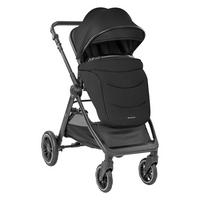 KOMBIKINDERWAGEN Ava 3 in 1 schwarz Babywanne, Babyschale, Gummiräder, Tasche - Schwarz, Metall (84/59/102cm) - Kikka boo