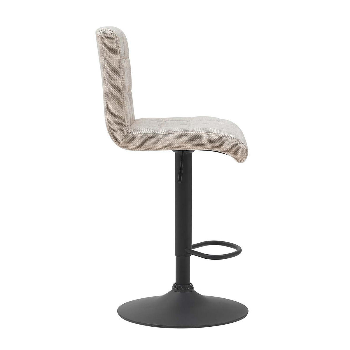 BARHOCKER-SET 2 Stück Erika - Beige - Beige/Schwarz, Textil/Metall (47/93/57cm) - Hela Vertriebs GmbH