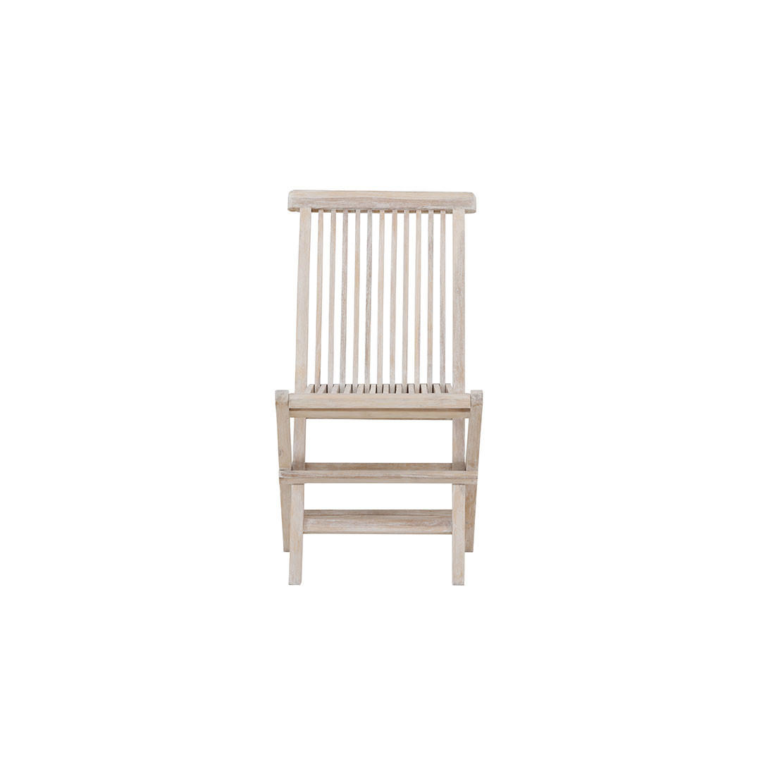 GARTENSTUHL, Kenya, Stühle Whitewash, Teak., 47 x 62 x 89 cm - Weiß, Holz (47/89/62cm) - ebuy24