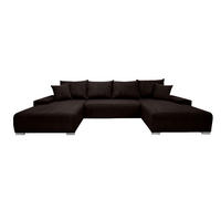 ECKSOFA Trawanga mit Schlaffunktion, Dunkelbraun - Dunkelbraun, Textil (348/188cm) - Fedve